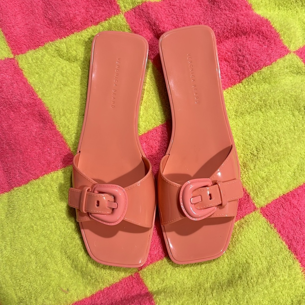 Veronica Beard 👡Davina Jelly Sandals Dragonfruit Size 10 New in Box - Picture 5 of 5